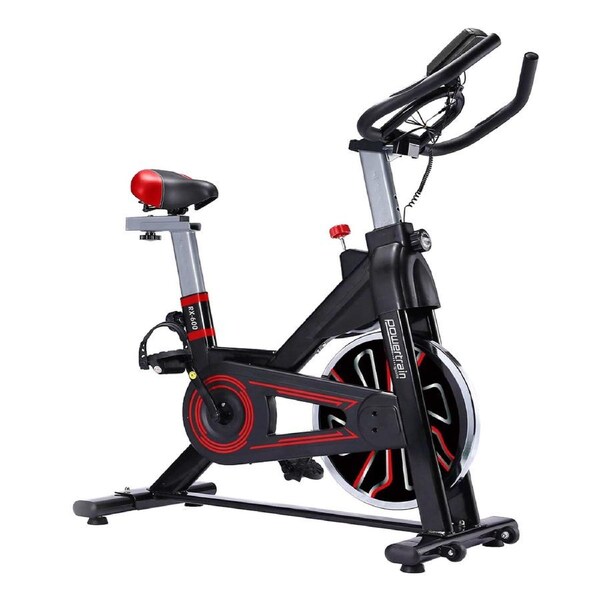 PowerTrain RX-600 Exercise Spin Bike Cardio Cycle - Red