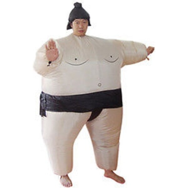 Ozoffer SUMO Fancy Dress Fan Inflatable Costume Suit with Hat