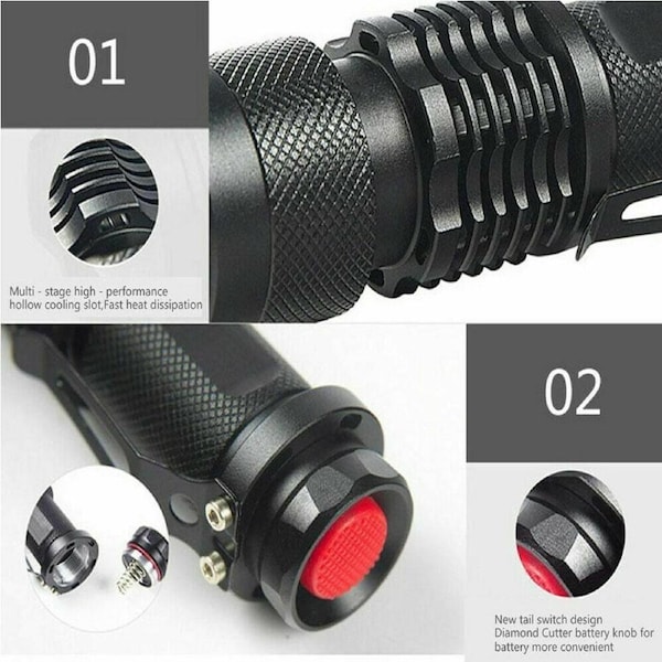 Ozoffer 2x UV Ultra Violet LED Flashlight Blacklight Light 395 nM Inspection Lamp Torch