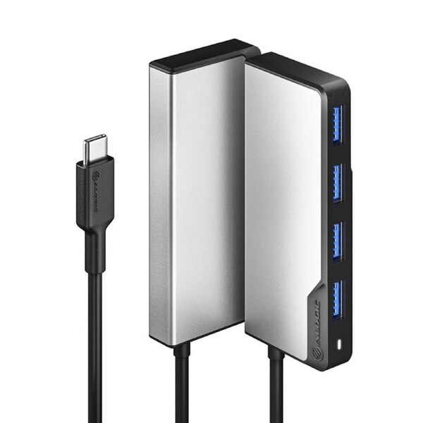 Alogic 4 Port USB Hub Fusion Swift 4-in-1 Hub USB-C USB 3.0 5Gbps Space Grey [UCFUUA-SGR]