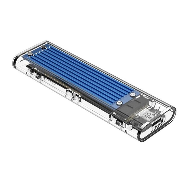 Orico TCM2-C3-BL NVMe M-Key M.2 SSD to USB-C 10Gbps Enclosure Transparent Blue