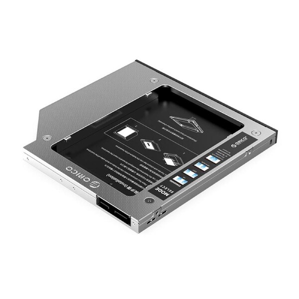 Orico Hard Drive / SSD Caddy for Laptop Optical Bay, SATA interface, Dual Switch [M95SS-SV]