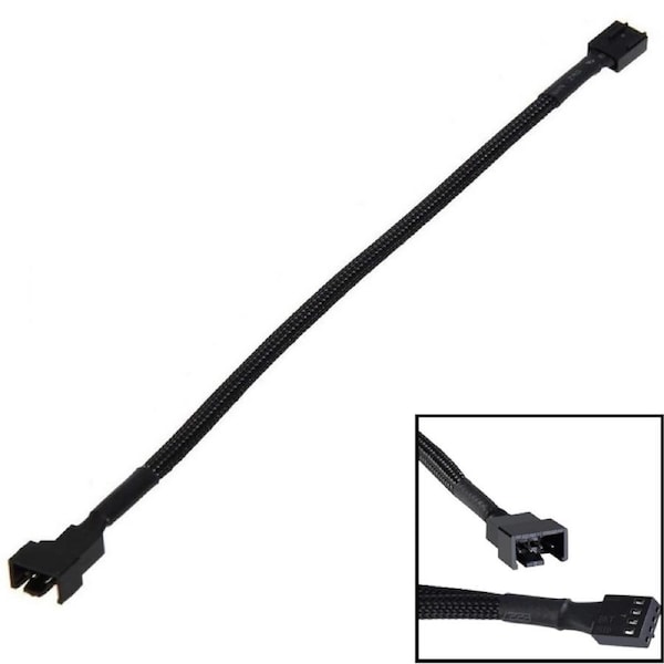 20cm 4 Pin PWM Fan Extension Cable PC Fan Power Sleeved Extending Fan Cable [F4P-EXT-020]