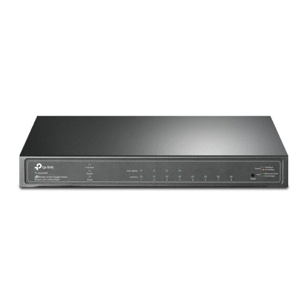 TP-Link SG2008P JetStream 8-Port Gigabit Smart Switch with 4-Port PoE+ Fanles
