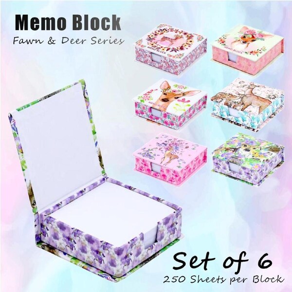 Memo Block Writing Paper Sheet Pad Note Book Deer Office Student Desk Decoration