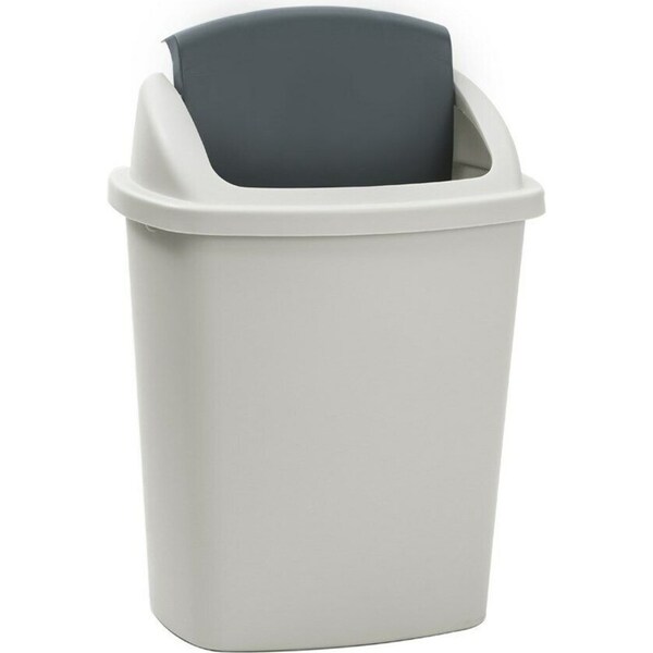40L Swing Bin Home Office Kitchen Rubbish Waste Basket Garbage Trash Can Cleaning