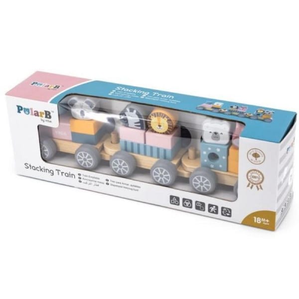 PolarB Stacking Block Animal Train