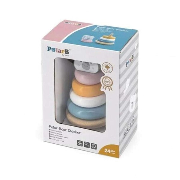 PolarB Polar Bear Stacker Wooden Toy