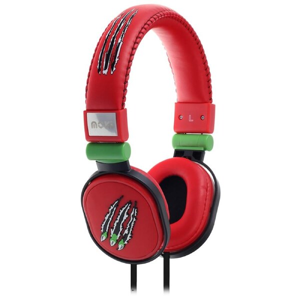 Moki Popper - Claw Red soft cushioned premium DJ Style headphone