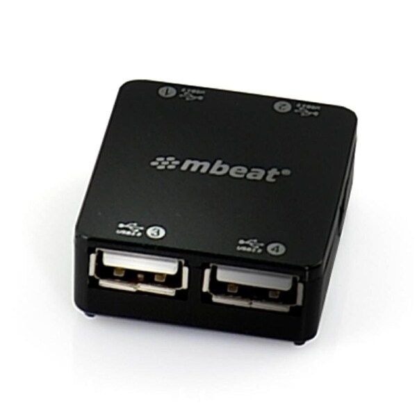 MBEAT 4 Port USB 2.0 Hub - USB 2.0 Plug and Play/ High Speed Interface/ Ideal for Notbook/PC/MAC users
