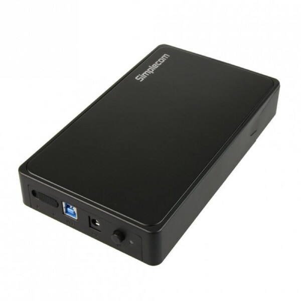 SIMPLECOM SE325 Tool Free 3.5' SATA HDD to USB 3.0 Hard Drive Enclosure - Black Enclosure