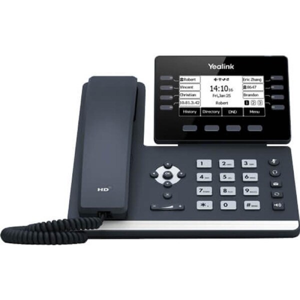 YEALINK T53W, 12 SIP Line IP HD Phone, 3.7' 360 x 160 greyscale screen, HD voice, Dual Gig Ports, Built in Bluetooth and WiFi, USB 2.0 Port