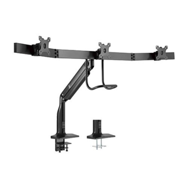 Brateck Triple Monitors Select Gas Spring Aluminum Monitor Arm Fit Most Screen Size 17'-32' up to 6.5kg VESA 75x75/100x100