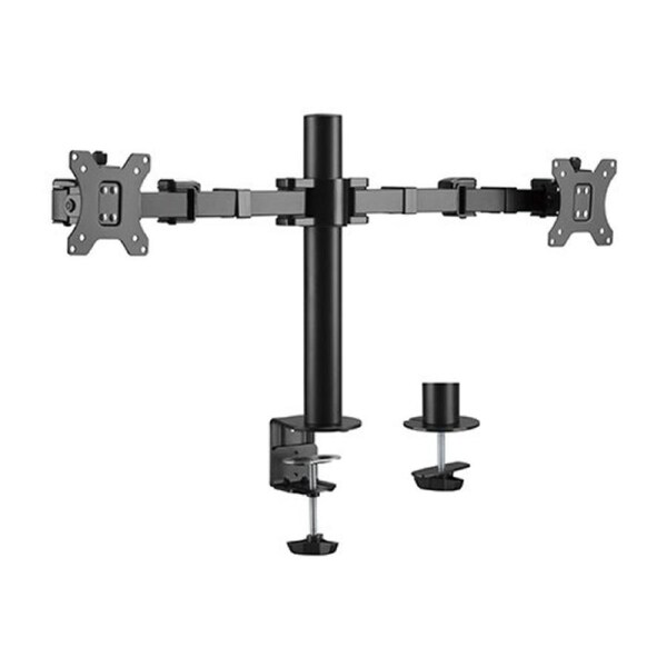 Brateck Dual Monitors Affordable Steel Articulating Monitor Arm Fit Most 17'-32' Monitors Up to 9kg per screen VESA 75x75/100x100
