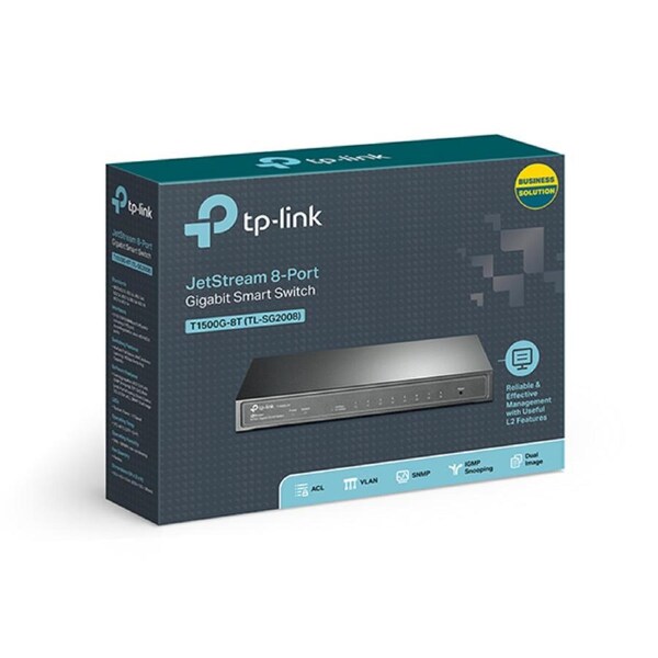 TP-LINK TL-SG2008 8-Port Gigabit Smart Switch Fanless 802.1Q VLAN, ACL, Port Security and Storm control L2/L3/L4 QoS and IGMP snooping