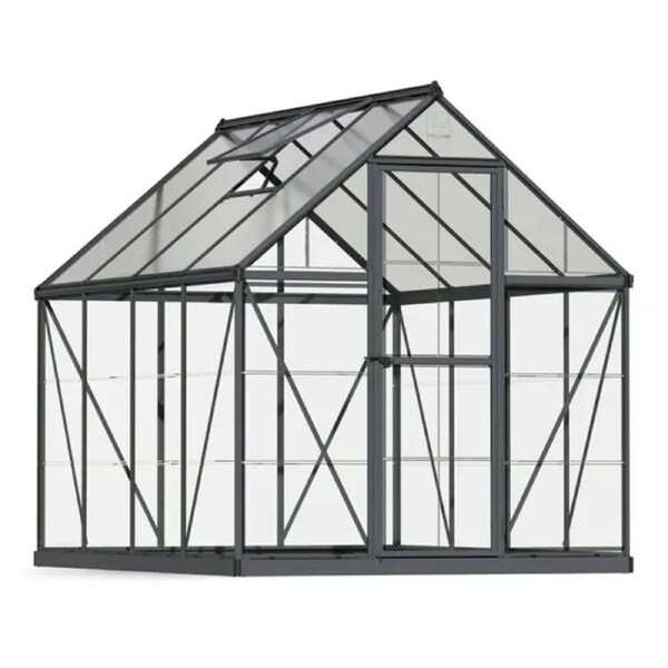 Maze Hybrid Walk in Polycarbonate Greenhouse (Grey) 6ft x 8ft