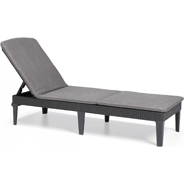 Keter Jaipur Outdoor Sun Lounger with Cushion