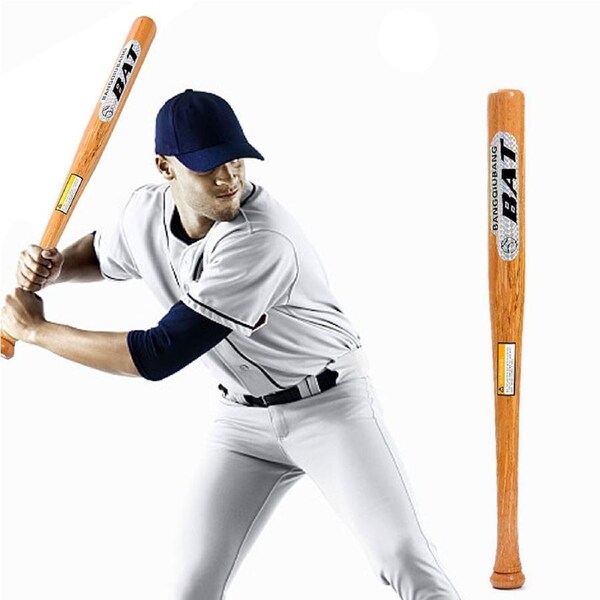 Vivva 25inch/63cm Wood Baseball Bat Racket Exercise Sports