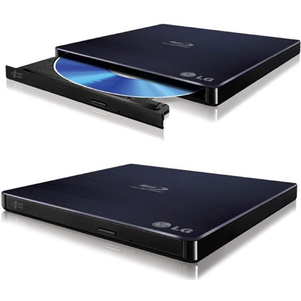 LG BP50NB40 8x Ultra Slim Portable External USB Blu-Ray Drive Burner - M Disc Silent Play 3D Jamless Play