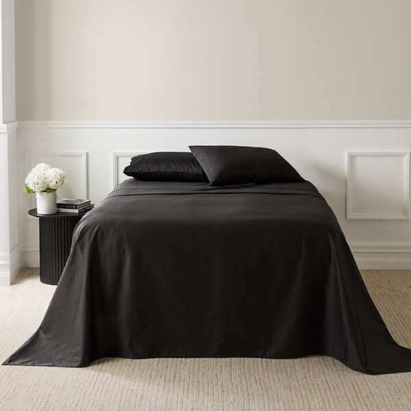Ashton Single Bed Sheet Set Graphite MyHouse