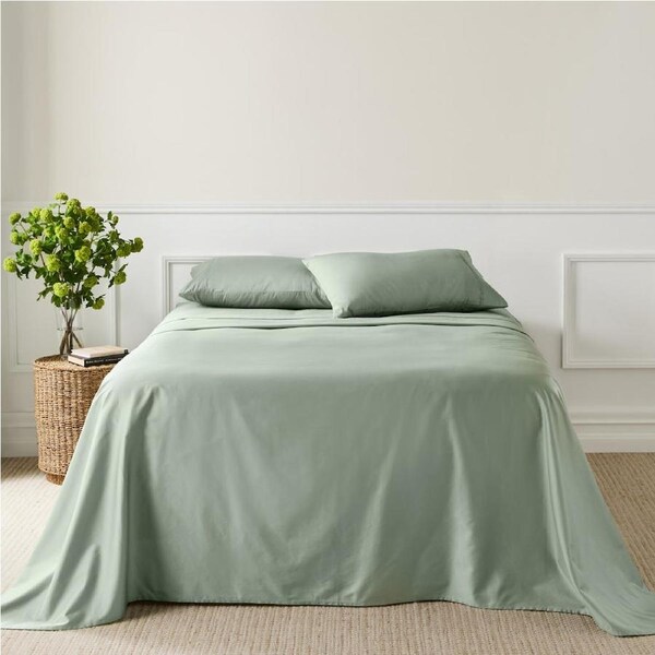 MyHouse Ashton Bed Sheet Set Green - Sage - Double