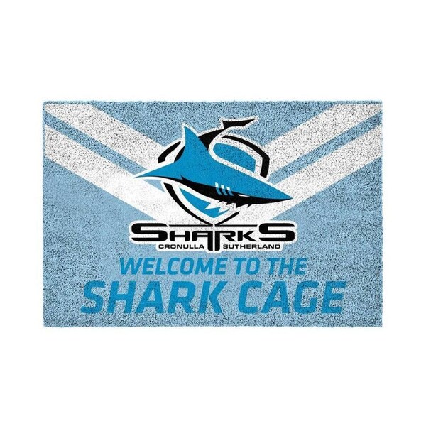 Cronulla Sharks NRL Doormat for Home Man Cave Bar BBQ