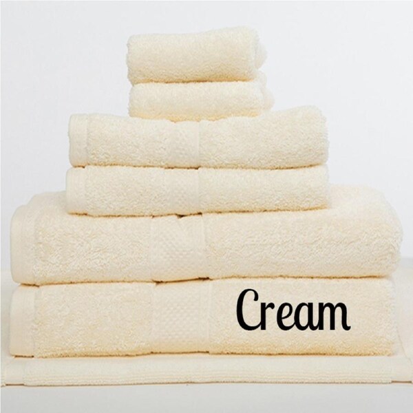 Brand New 7 Pieces Egyptian Cotton Bath Sheet Set Cream