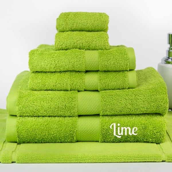 Brand New 7 Pieces 100% Cotton Bath Towel Set Lime | Woolworths