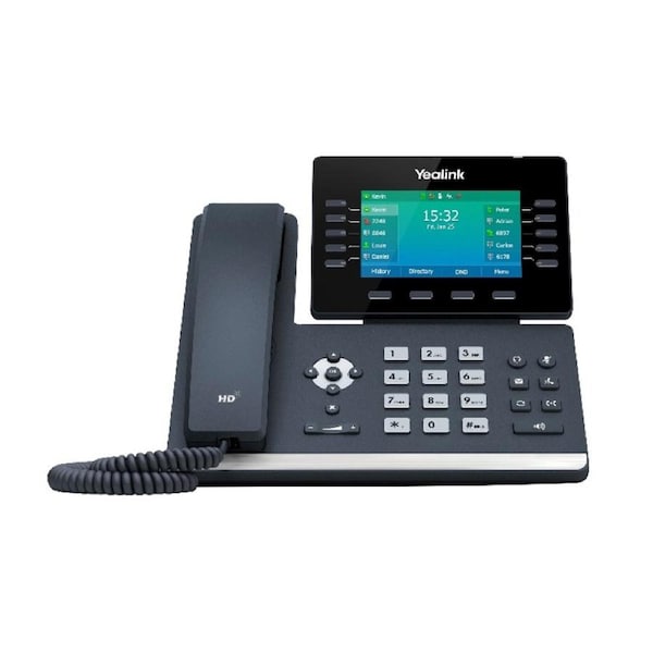 YEALINK T54W, 16 Line IP HD Phone, 4.3' 480 x 272 colour screen, HD voice, Dual Gig Ports, Built in Bluetooth and WiFi, USB 2.0 Port