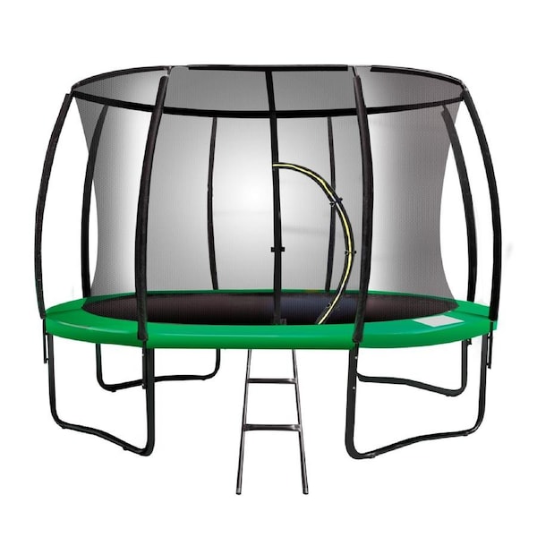 Kahuna 16ft Trampoline Free Ladder Spring Mat Net Safety Pad Cover Round Enclosure Green