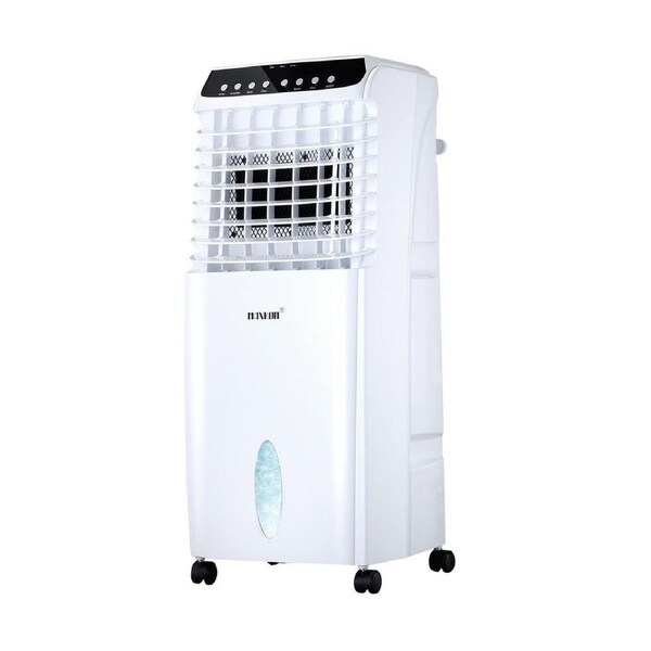 MAXKON 7L Mobile Evaporative Air Cooler Fan Humidifier Air Purifier Ionizer 3 Modes with Remote Control Black