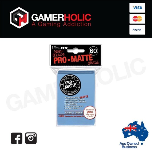 Ultra Pro 60ct Pro-Matte Small Deck Protectors - Light Blue