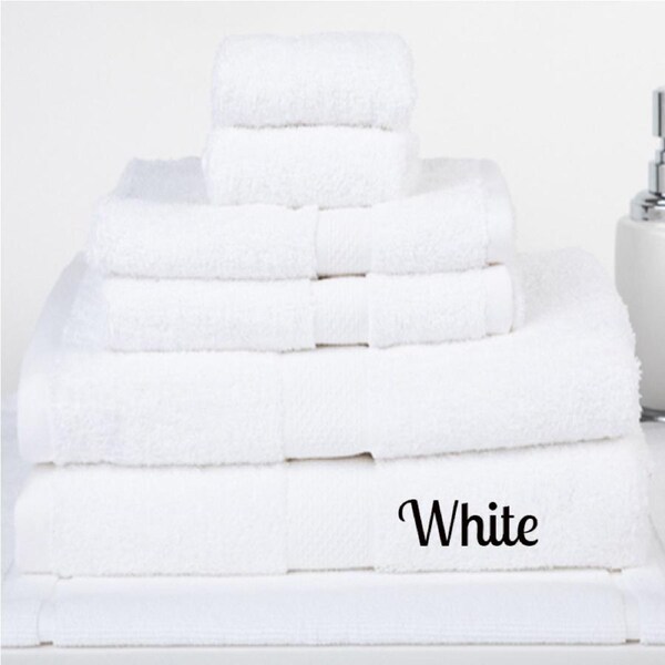 Brand New 7 Pieces 100% Cotton Bath Sheet Set White
