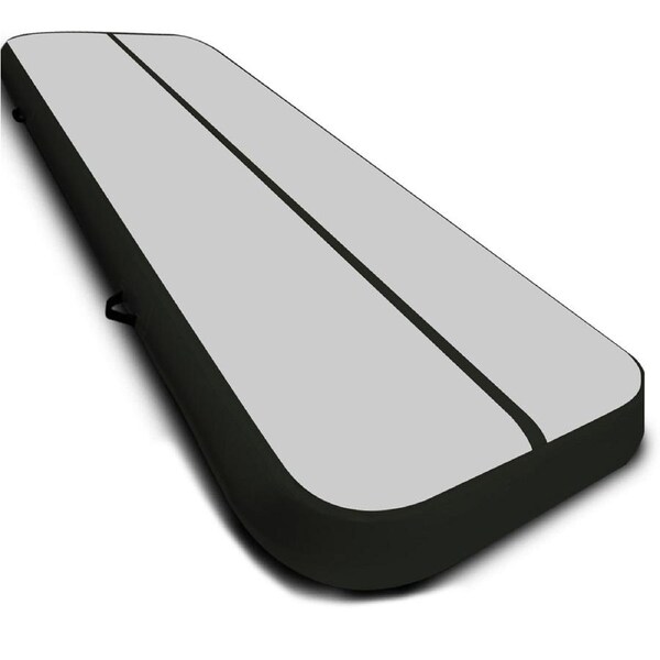 Powertrain Airtrack 20cm Thick 6m x 2m Inflatable Gymnastics Tumbling Mat Air Track - Black