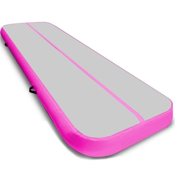 Powertrain Airtrack 20cm Thick 6m x 2m Inflatable Gymnastics Tumbling Mat Air Track - Pink