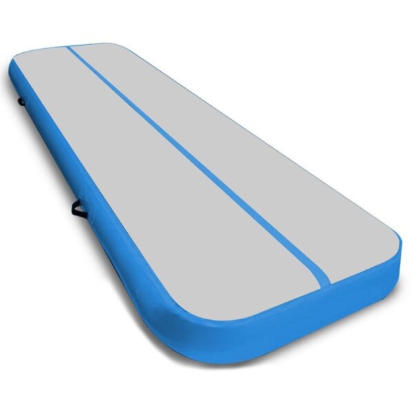 Powertrain Airtrack 20cm Thick 7m x 1m Inflatable Gymnastics Tumbling Mat Air Track - Blue