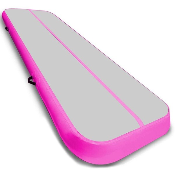 Powertrain Airtrack 20cm Thick 7m x 1m Inflatable Gymnastics Tumbling Mat Air Track - Pink