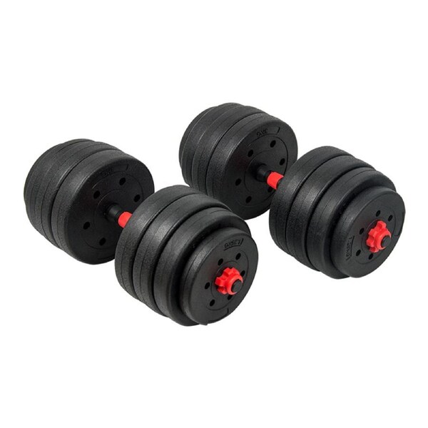 40kg Adjustable Rubber Dumbbell Set Barbell Home GYM Exercise Weights