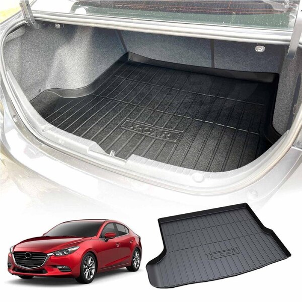 Heavy Duty Cargo Trunk Mat Boot Liner Cover Luggage Tray Fit Mazda 3 Sedan BM BN 2014 2015 2016 2017 2018 2019