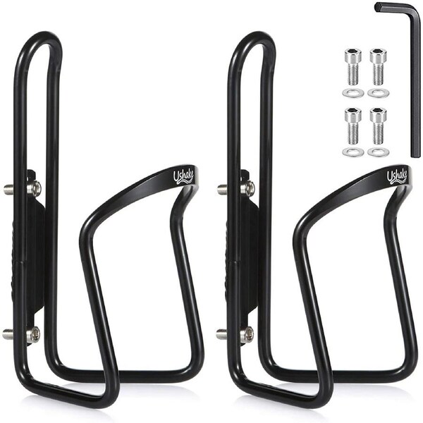 2 Pack Water Bottle Cages, Bike Bicycle Lightweight Water Bottle Holder Cages Brackets