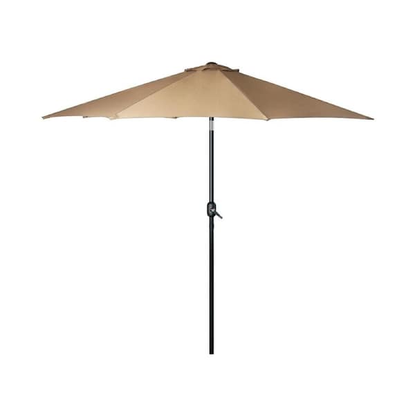 9FT Patio Umbrella Outdoor Garden Table Umbrella with 8 Sturdy Ribs