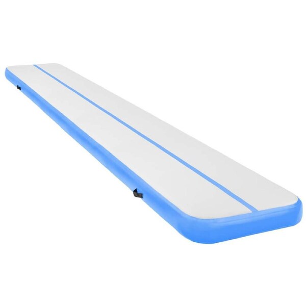 Powertrain Airtrack 20cm Thick 6m x 1m Inflatable Gymnastics Tumbling Mat Air Track - Blue