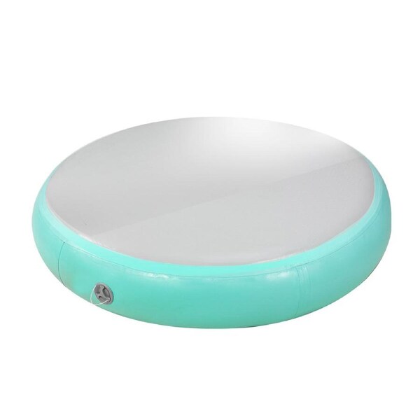 Powertrain 20cm Thick 1m Airtrack Spot Round Inflatable Gymnastics Tumbling Mat Air Track - Mint Green