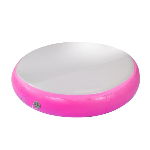 Powertrain 20cm Thick 1m Airtrack Spot Round Inflatable Gymnastics Tumbling Mat Air Track - Pink