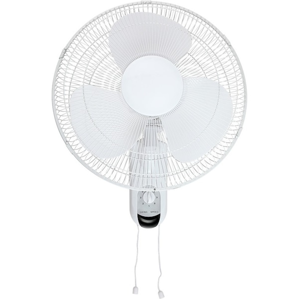 Heller HWF40P 40cm Oscillating Wall Mountable Fan/Air Cooling/Pull Cord Control