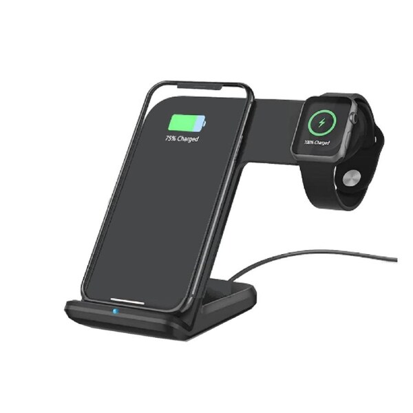 10W 2-in-1 Dual Wireless Charging Dock Made for Apple (including Apple Watch) Black
