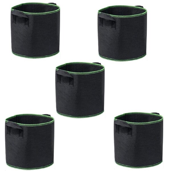 Plant Grow Bag Fabric Pots 5Gallon Home Garden Planter Bags Premium Breathable Natural Reinforced Non-Woven Felt Home Idea