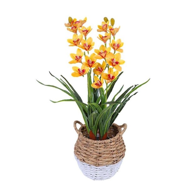 90cm Faux Artificial Orchid Plant Pot w/Real Touch Flower Home Office Wedding AU
