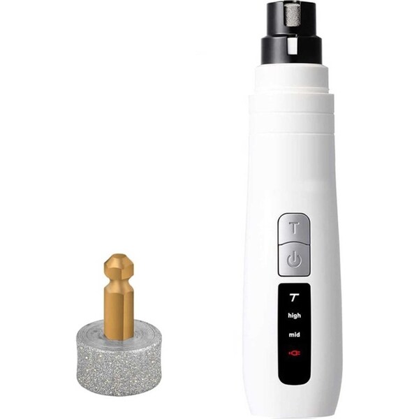 Pet Nail Grinder Dog Cat Electric Trimmer Turbo USB Rechargeable Claw Filer N9
