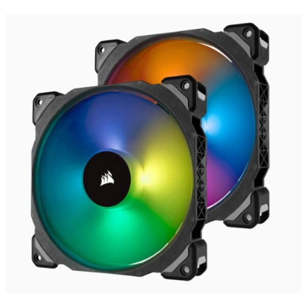 CORSAIR ML140 PRO RGB 2 Fan Pack with Lighting Node Pro, 140mm Premium Magnetic Levitation RGB LED PWM Fan